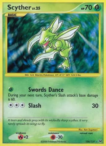 Scyther Pokémon card #130