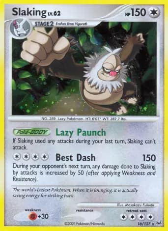 Slaking Pokémon card #16