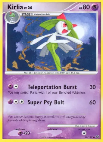 Kirlia Pokémon card #51