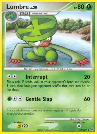 Lombre Pokémon card #52