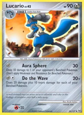 Lucario Pokémon card #53