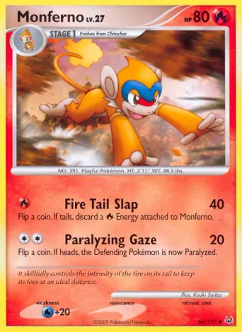 Monferno Pokémon card #56