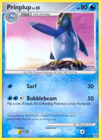 Prinplup Pokémon card #59
