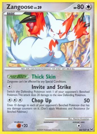 Zangoose Pokémon card #66