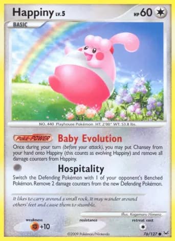 Happiny Pokémon card #76