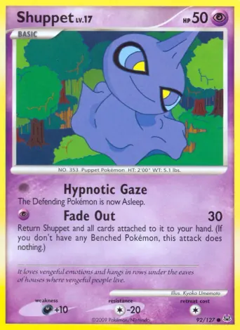 Shuppet Pokémon card #92