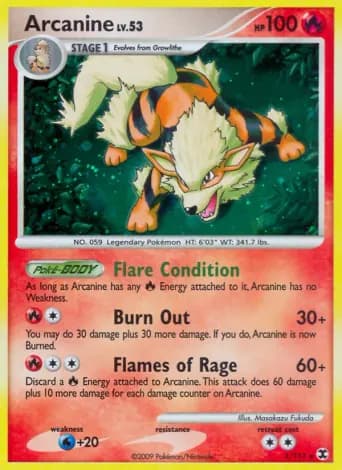 Arcanine Pokémon card #1