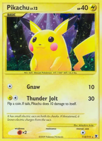 Pikachu Pokémon card #112