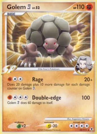 Golem 4 Pokémon card #23