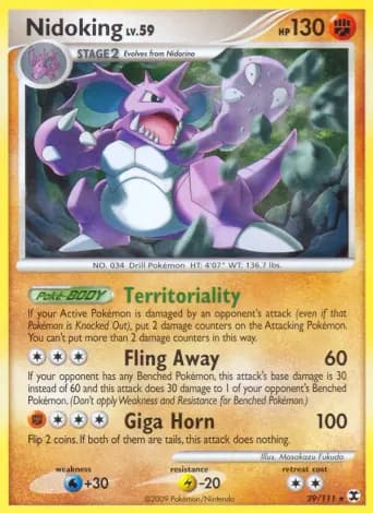 Nidoking Pokémon card #29