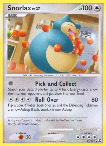 Snorlax Pokémon card #33