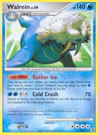 Walrein Pokémon card #36