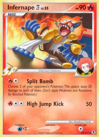 Infernape 4 Pokémon card #43