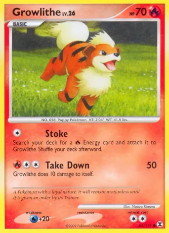 Growlithe Pokémon card #63