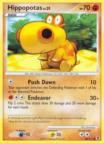 Hippopotas Pokémon card #64
