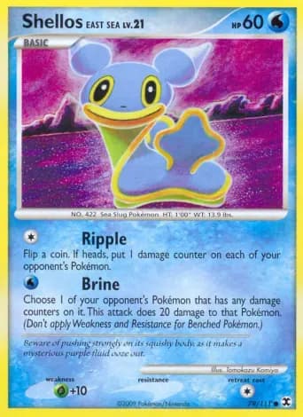 Shellos East Sea Pokémon card #79