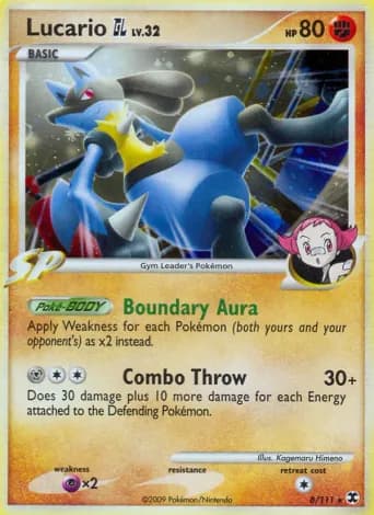 Lucario GL Pokémon card #8