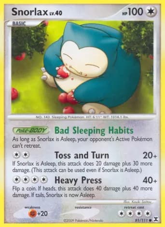 Snorlax Pokémon card #81
