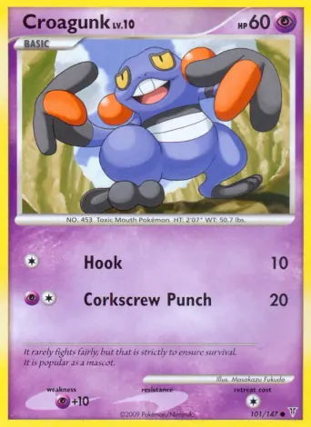 Croagunk Pokémon card #101