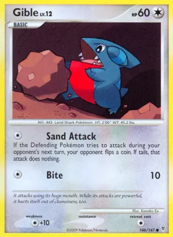 Gible Pokémon card #106