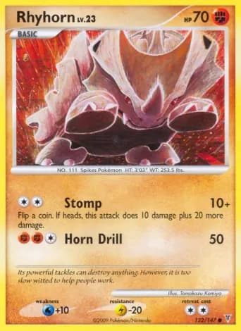 Rhyhorn Pokémon card #122