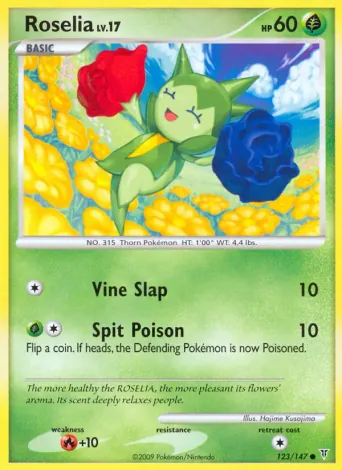 Roselia Pokémon card #123