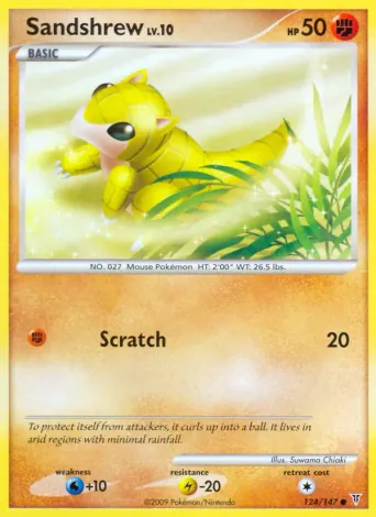 Sandshrew Pokémon card #124