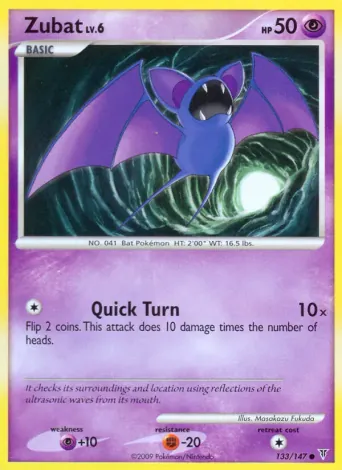 Zubat Pokémon card #133