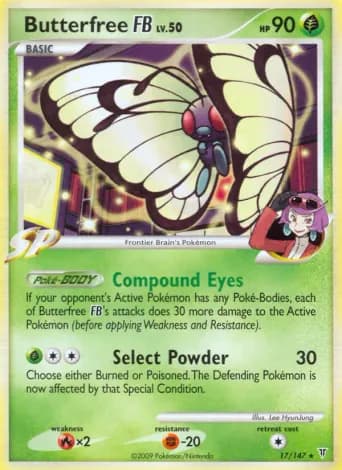 Butterfree FB Pokémon card #17