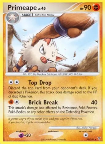 Primeape Pokémon card #39
