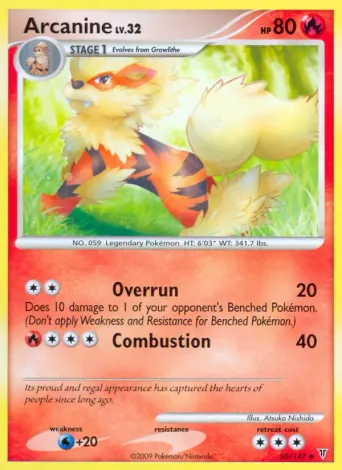 Arcanine Pokémon card #50