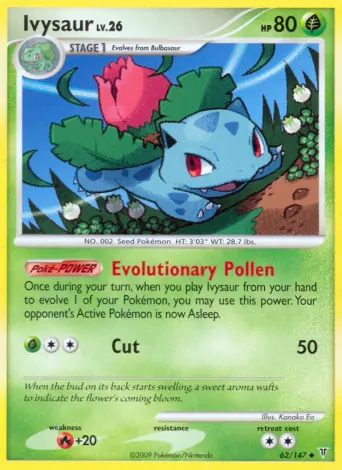 Ivysaur Pokémon card #62