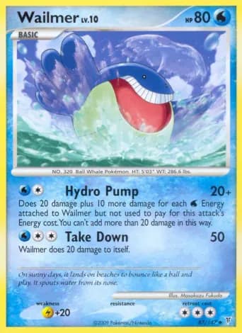 Wailmer Pokémon card #87