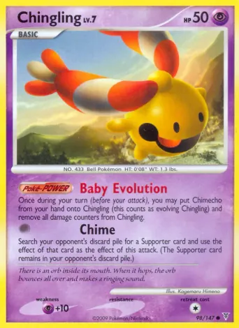 Chingling Pokémon card #98