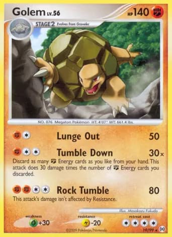 Golem Pokémon card #19