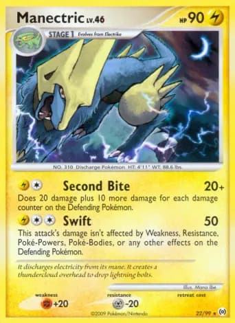 Manectric Pokémon card #22