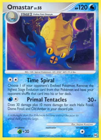 Omastar Pokémon card #23