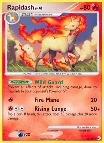 Rapidash Pokémon card #28