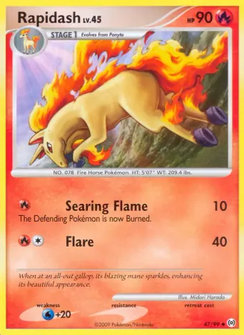 Rapidash Pokémon card #47