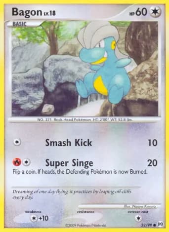 Bagon Pokémon card #52