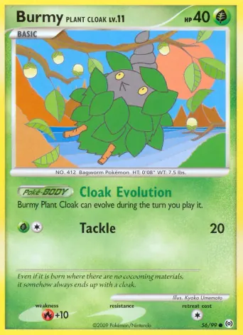 Burmy Plant Cloak Pokémon card #56