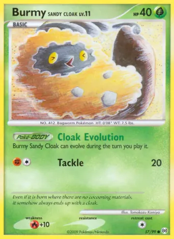 Burmy Sandy Cloak Pokémon card #57