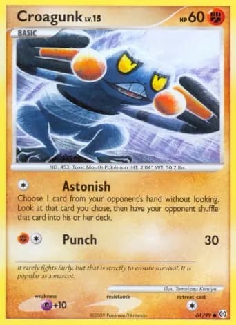 Croagunk Pokémon card #61