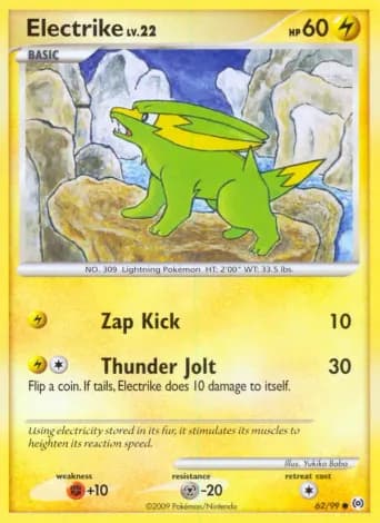 Electrike Pokémon card #62