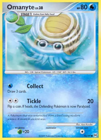 Omanyte Pokémon card #70