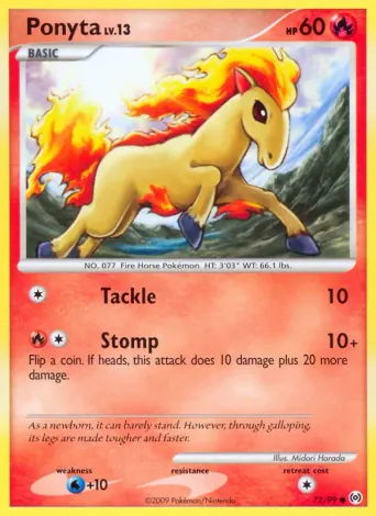 Ponyta Pokémon card #72