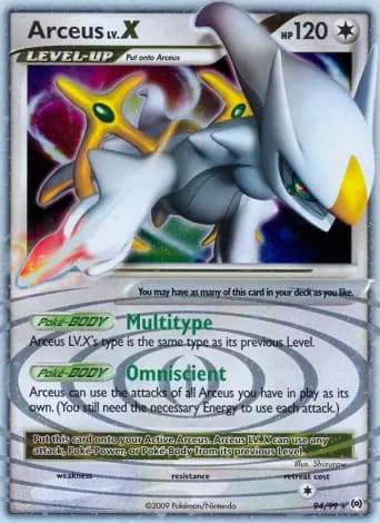 Arceus LV. X Pokémon card #94