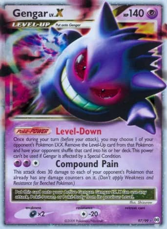 Gengar LV. X Pokémon card #97