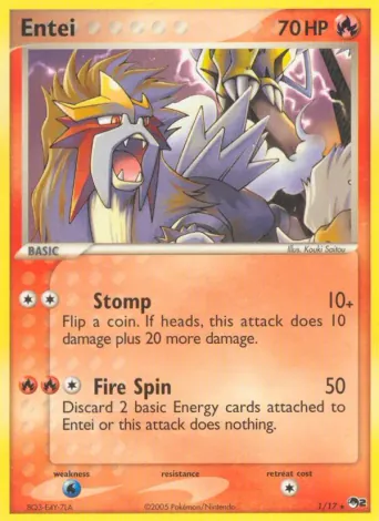 Entei Pokémon card #1