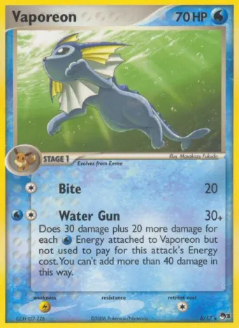 Vaporeon Pokémon card #6